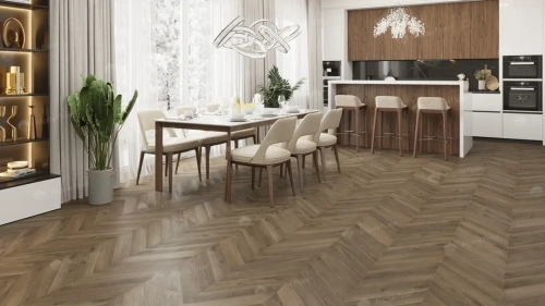 Кварцвиниловая плитка Alpine Floor Chervon Alpine LVT ECO 20-4 Дуб Насыщенный Chevron толщина 0.25 см 43 класс 555х127
