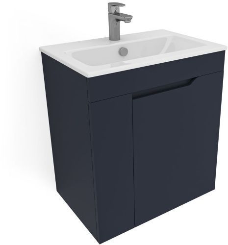 Тумба под раковину Aquanet Практика 00330454 58х39х64 напольная/подвесная цвет синий