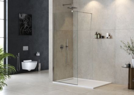 Душевая перегородка Cezares LIBERTA LIBERTA-L-1-90-C-Cr 90х195 стекло прозрачное профиль хром глянцевый