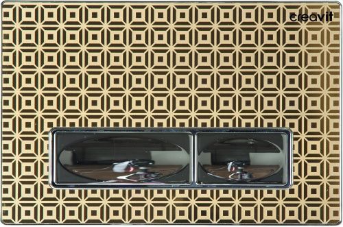 Клавиша смыва механическая Creavit GP4009.34 цвет золото с узором