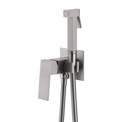 Гигиенический душ со смесителем Abber Daheim AF8226SP встраиваемый в стену сатин