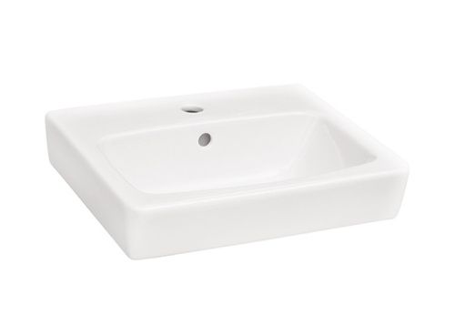 Раковина из сантехнического фарфора Aquaton Нео 1WH302184 50х45 подвесная цвет белый 1 отверстие под смеситель