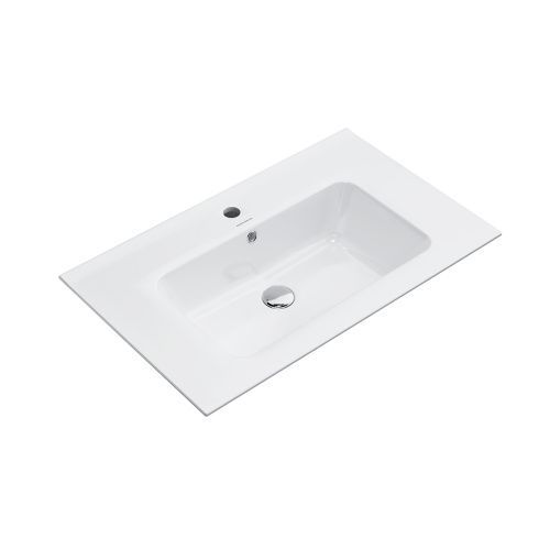 Раковина керамическая Kerama Marazzi PIANO PI.wb.75 75х46 подвесная цвет белый 1 отверстие под смеситель