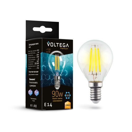 Лампа светодиодная Voltega Globe E14 9W Graphene 7221