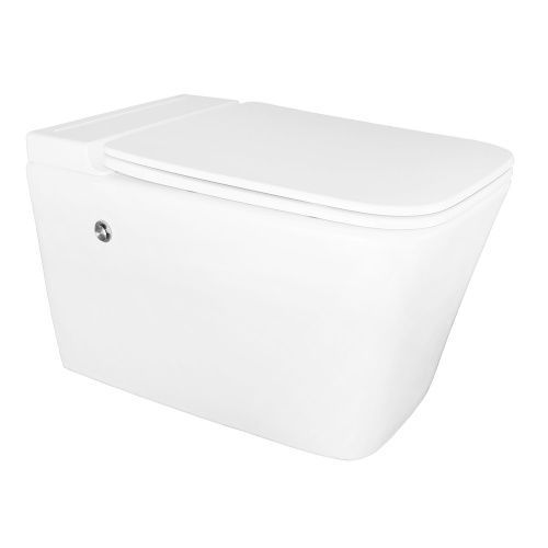 Унитаз подвесной Azario AZ-101C белый с сиденьем микролифт безободковый импульсный смыв