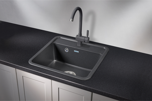 Кухонная мойка Granula Стандарт 5001, ГРАФИТ 50х50 цвет графит поверхность матовая
