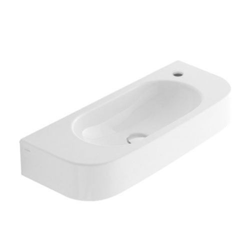 Раковина керамическая Globo Forty3 70 см SCT70.BI*1dx подвесная цвет белый 1 отверстие под смеситель