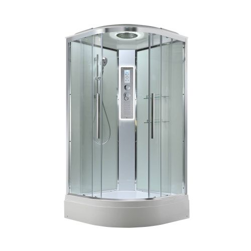 Душевая кабина AvaCan EM EM3010LEDT 100х100 четверть круга с крышей ориентация универсальная