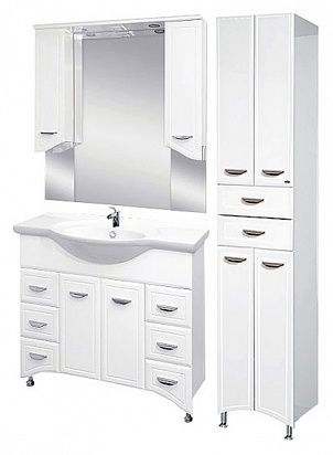 Шкаф-пенал Misty Дрея Э-Дре05040-012Я 40х34х190 напольный цвет белый - фото 2