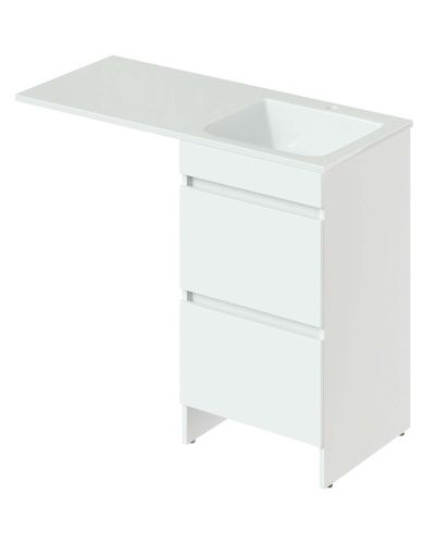 Тумба с раковиной Orange Sistema ST-110TUW+RAR 110х48х91 цвет белый