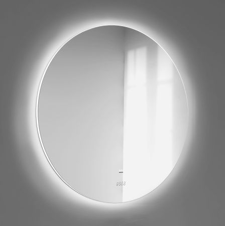 Зеркало в ванную Jorno LUMINO Solo.02.77/W/RL 77х77