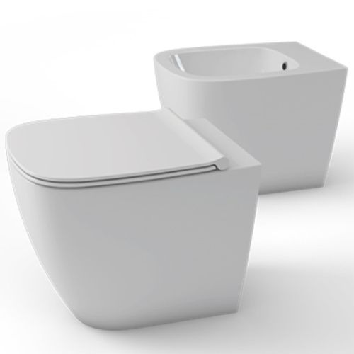 Чаша унитаза напольная Globo Genesis GN001.BI цвет белый без сиденья безободковая