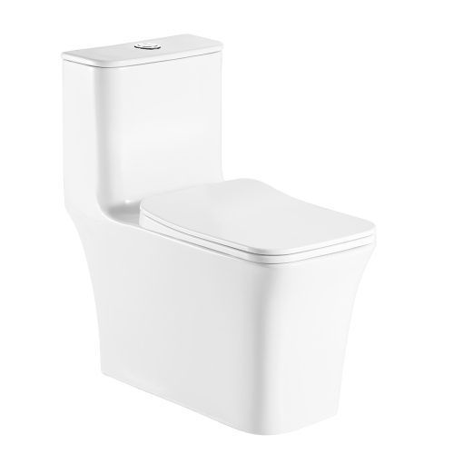 Унитаз напольный с бачком Azario GRESSA AZ-1111 белый с сиденьем микролифт безободковый каскадный смыв