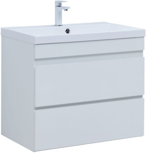 Тумба под раковину Aquanet Нота NEW 00335418 74х47х61 подвесная цвет белый