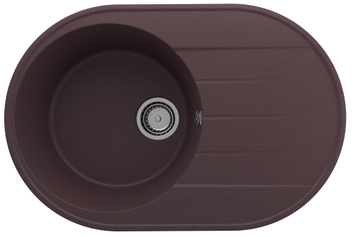Кухонная мойка Ulgran Quartz Nora 750-06 75х50 цвет темно-коричневый поверхность матовая