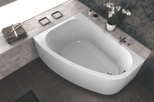 Ванна акриловая Kolpa-San CHAD 932980 170х120 угловая асимметричная без каркаса