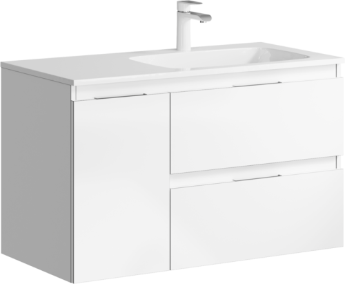 Тумба под раковину Aqwella Y ACC0109RW 91х45х54 подвесная цвет белый