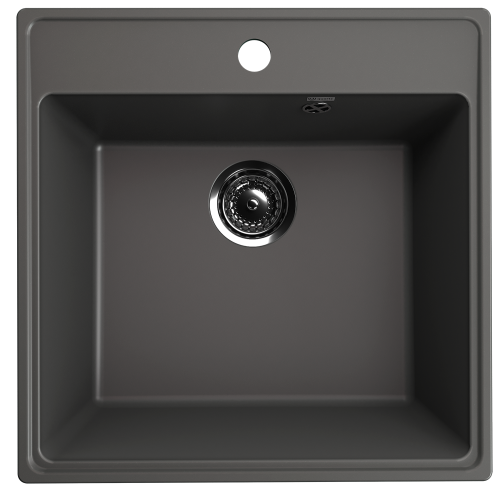 Кухонная мойка Ulgran Quartz Forte 505-09 51х51 цвет графит поверхность матовая