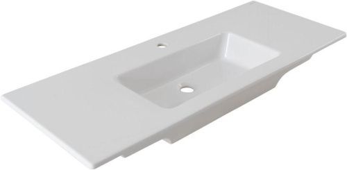 Раковина керамическая Allen Brau Fantasy 4.11028.20 122х47 полувстраиваемая цвет белый 1 отверстие под смеситель