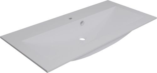 Раковина из литьевого мрамора Aquanet Мадонна НФ-00007495 120х56 полувстраиваемая цвет белый 1 отверстие под смеситель