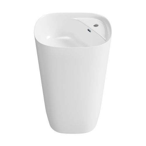 Раковина из сантехнического фарфора Lavinia Boho Bathroom Sink 33311126 50х50 напольная цвет белый 1 отверстие под смеситель