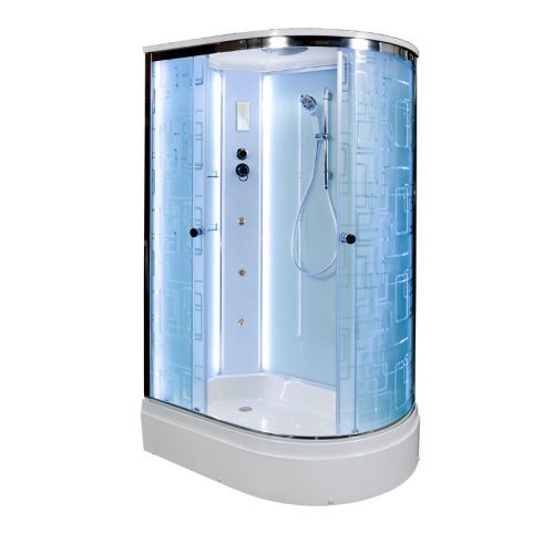 Душевая кабина AvaCan EM3012LLED+GM 120х90 асимметричная с крышей ориентация левая