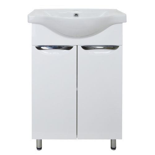 Тумба с раковиной Loranto Стиль CS00070391 50х31х87 напольная цвет белый глянцевый