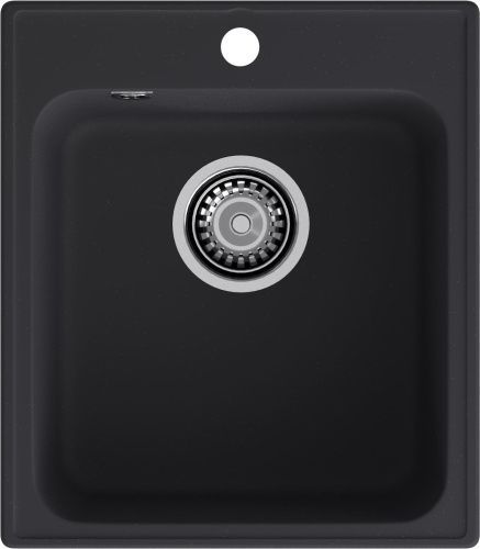 Кухонная мойка Granfest Quarz 17 черный 48х42 цвет черный поверхность матовая