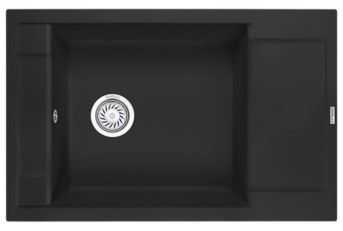 Кухонная мойка Granula 7806, ТУРМАЛИН 78х50 цвет черный поверхность матовая