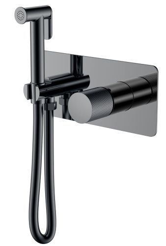 Гигиенический душ со смесителем Boheme Stick 127-SGM.2 графит глянцевый