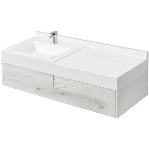 Тумба под раковину Aquaton Сакура 1A234901SKW80 100х47х24 подвесная цвет светлое дерево