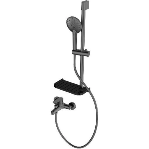 Душевой гарнитур со смесителем Wonzon & Woghand Alfa WW-AE3201-MB настенный черный