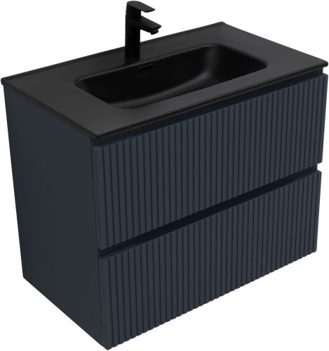 Тумба под раковину Aquanet Джейн (Flat) 00335429 80х46х64 подвесная цвет синий