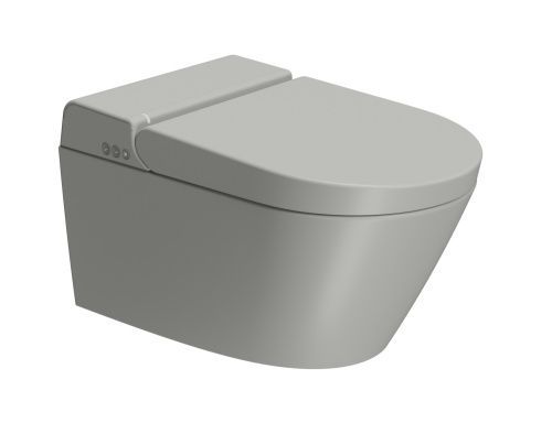 Унитаз-биде электронный подвесной GSI Wclean 7418K17 пепельный матовый с сиденьем микролифт безободковый смыв торнадо