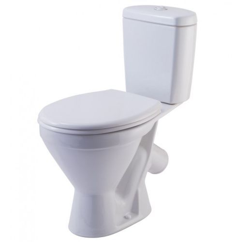Унитаз-компакт напольный с бачком Rosa Стандарт Вн УнБ3625 белый с сиденьем каскадный смыв