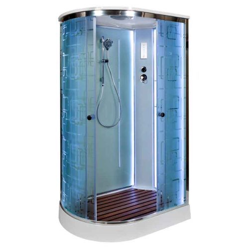 Душевая кабина AvaCan EM1511RLED 110х80 четверть круга с крышей ориентация универсальная