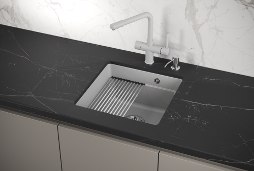 Кухонная мойка Granula Kitchen Space 4501U, АРКТИК 45х45 цвет арктик поверхность матовая