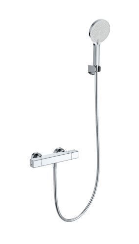 Смеситель для душа Wonzon & Woghand Stay WW-B2016-A-CR настенный хром с термостатом