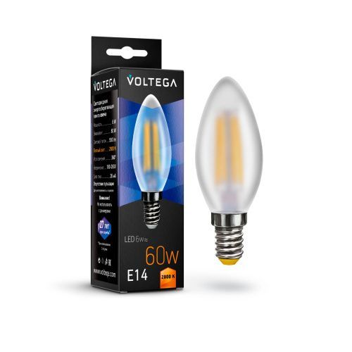 Лампа светодиодная Voltega Candle matt 6W 7044
