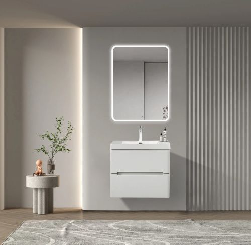 Тумба с раковиной Parly River River60 59х41х50 подвесная цвет лилейно-белый