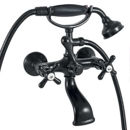 Смеситель для ванны и душа MORAVA RETRO MK159.5/2CMAT настенный черный матовый