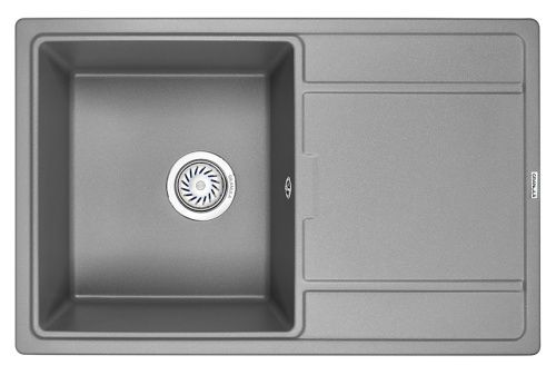 Кухонная мойка Granula 7804, АЛЮМИНИУМ 78х50 цвет серый поверхность матовая
