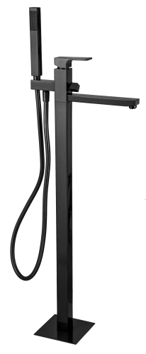 Смеситель для ванны Remer Absolute AU08CFP напольный черный брашированный хром