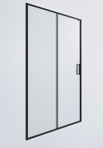 Душевая дверь Timo T04 150х195 стекло прозрачное профиль черный