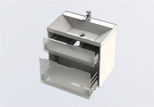 Тумба под раковину Aquanet Латина 00180032 69х45х60 напольная/подвесная цвет белый