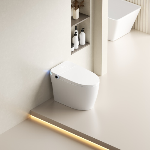 Умный электронный унитаз SantiLine SL-5035 цвет белый с сиденьем микролифт безободковый смыв воронка-водоворот