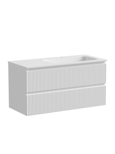 Тумба под раковину Sancos SNOB R SNR100RW 100х45х50 подвесная цвет белый