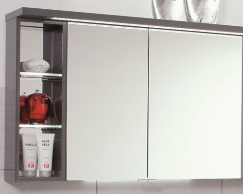 Зеркало-шкаф Puris Crescendo S2A43926L(121) 90х15х67 подвесной цвет серый