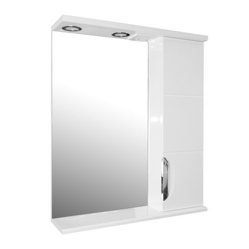 Зеркало-шкаф Loranto Соло CS00058917 70х16х82 подвесной цвет белый глянцевый