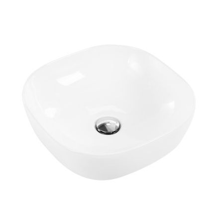 Раковина из сантехнического фаянса BelBagno BB1301 40х40 накладная цвет белый без отверстий под смеситель